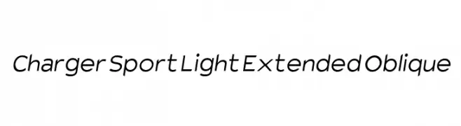 Charger Sport Light Extended Oblique  font caratteri gratis