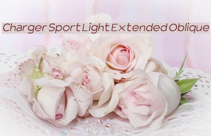 Charger Sport Light Extended Oblique Font examples