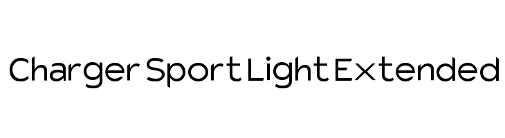 Charger Sport Light Extended Font