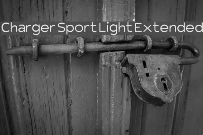 Charger Sport Light Extended Font examples