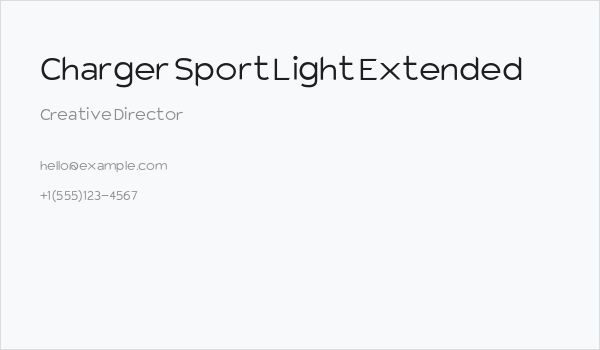 Charger Sport Light Extended Business Card
