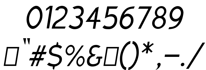 Charger Sport Light Narrow Oblique Font OTHER CHARS