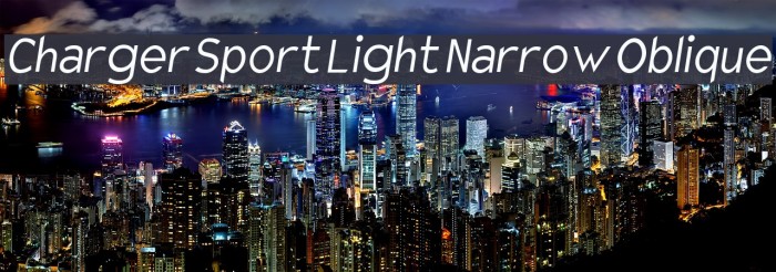 Charger Sport Light Narrow Oblique Font examples