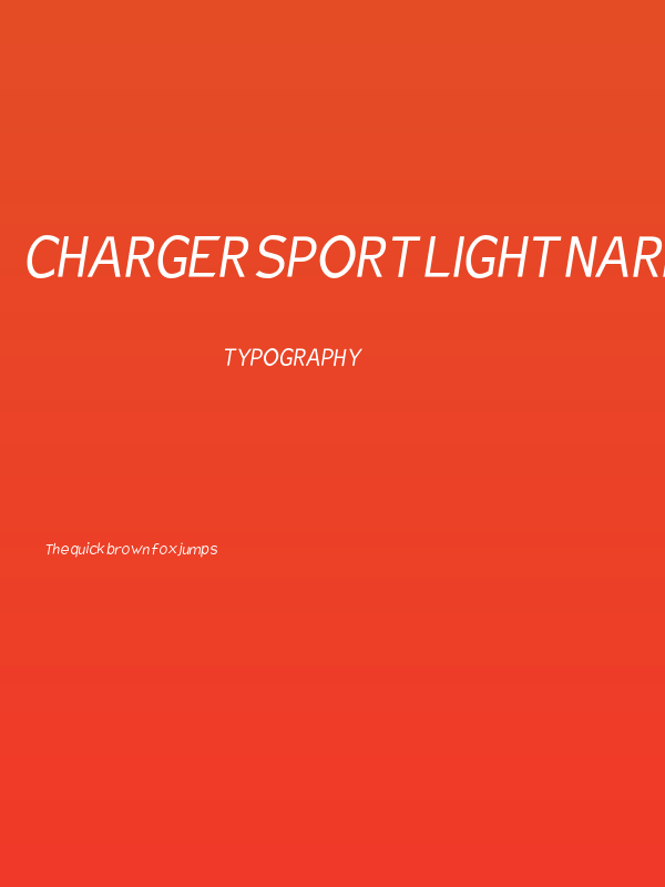 Charger Sport Light Narrow Oblique Poster