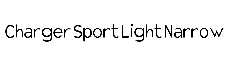 Charger Sport Light Narrow Font