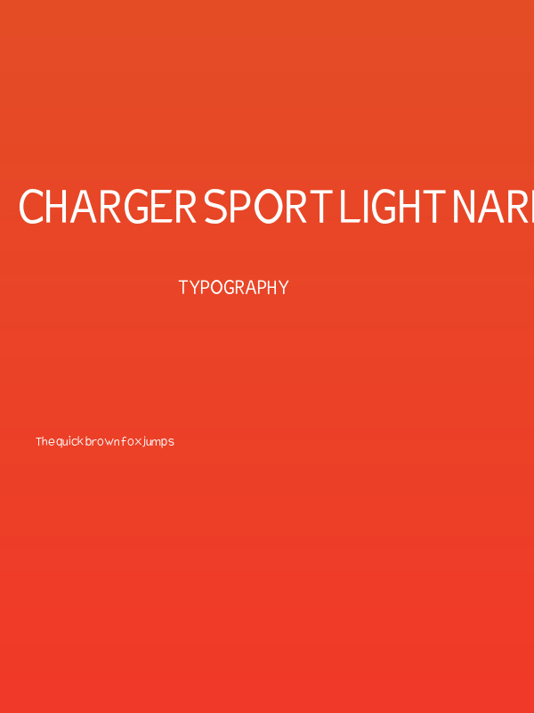 Charger Sport Light Narrow Poster