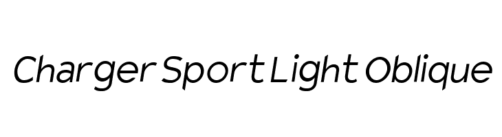 Charger Sport Light Oblique Font