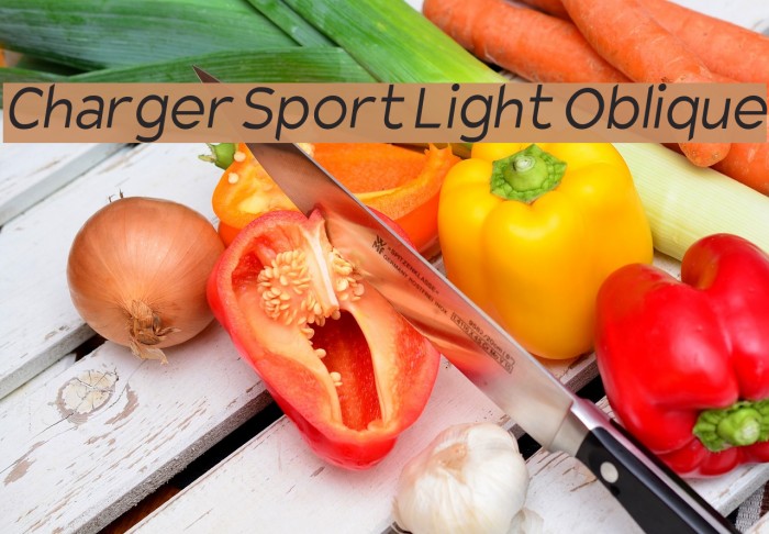 Charger Sport Light Oblique Font examples