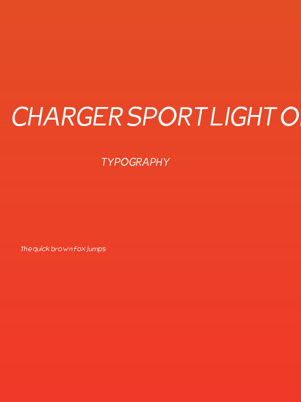 Charger Sport Light Oblique Poster