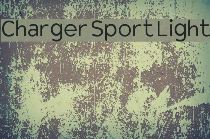Charger Sport Light Font examples