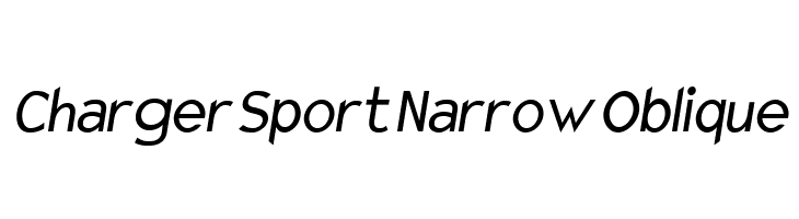Charger Sport Narrow Oblique Font