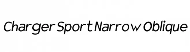 Charger Sport Narrow Oblique  免费字体下载