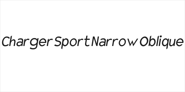 Charger Sport Narrow Oblique Logo