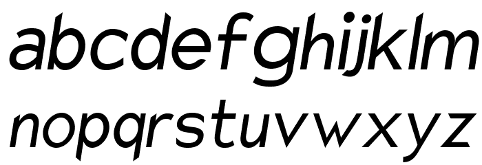 Charger Sport Narrow Oblique Font LOWERCASE