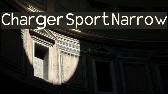 Charger Sport Narrow Font examples