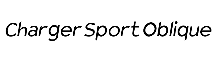 Charger Sport Oblique Font