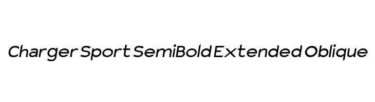 Charger Sport SemiBold Extended Oblique Font