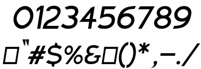 Charger Sport SemiBold Extended Oblique Font OTHER CHARS