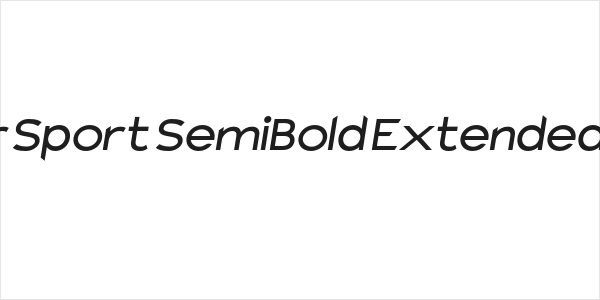 Charger Sport SemiBold Extended Oblique Logo