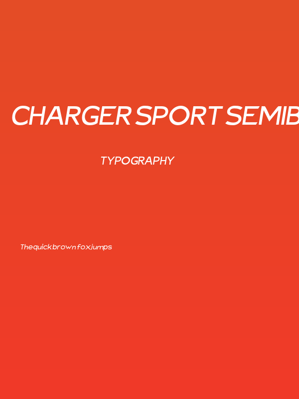Charger Sport SemiBold Extended Oblique Poster