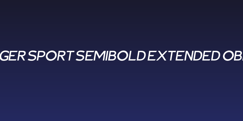 Charger Sport SemiBold Extended Oblique Social Header