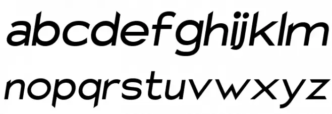 Charger Sport SemiBold Extended Oblique फ़ॉन्ट लोअरकेस