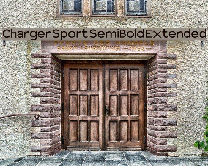 Charger Sport SemiBold Extended Font examples