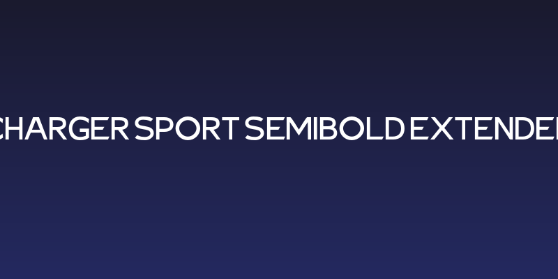 Charger Sport SemiBold Extended Social Header