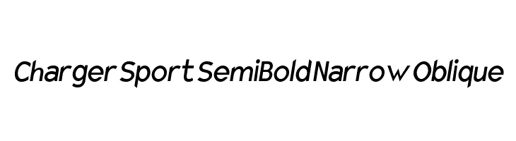 Charger Sport SemiBold Narrow Oblique Font