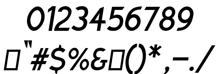 Charger Sport SemiBold Narrow Oblique Font OTHER CHARS