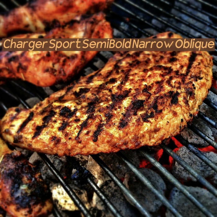 Charger Sport SemiBold Narrow Oblique Font examples