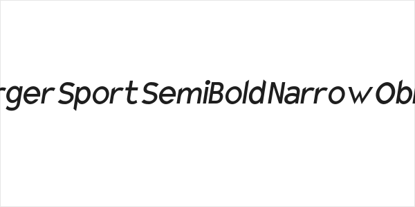 Charger Sport SemiBold Narrow Oblique Logo