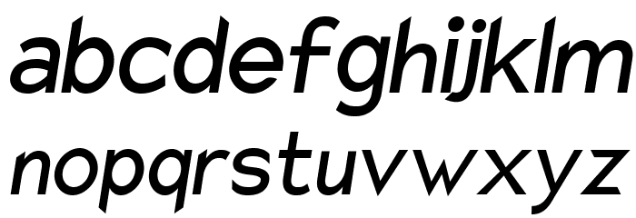 Charger Sport SemiBold Narrow Oblique Font LOWERCASE