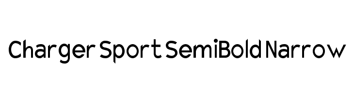 Charger Sport SemiBold Narrow Font