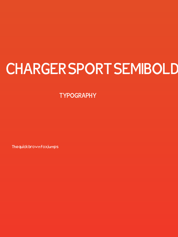 Charger Sport SemiBold Narrow Poster