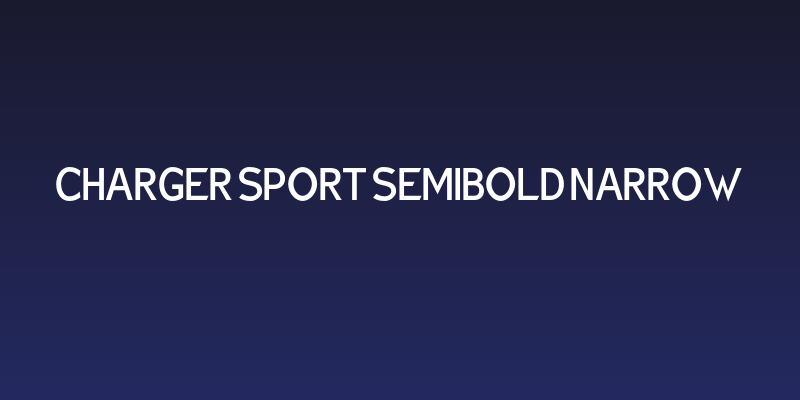 Charger Sport SemiBold Narrow Social Header