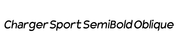 Charger Sport SemiBold Oblique Font