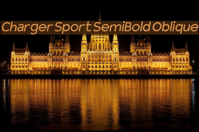 Charger Sport SemiBold Oblique Font examples