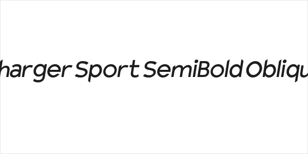 Charger Sport SemiBold Oblique Logo