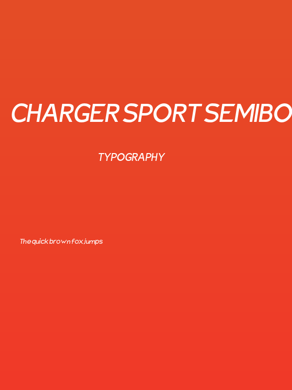 Charger Sport SemiBold Oblique Poster