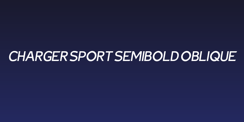 Charger Sport SemiBold Oblique Social Header
