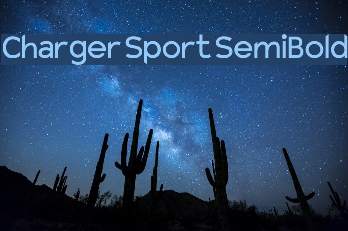 Charger Sport SemiBold Font examples