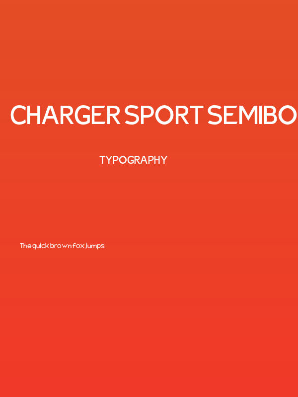 Charger Sport SemiBold Poster