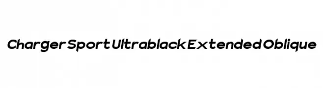 Charger Sport Ultrablack Extended Oblique  Скачать бесплатные шрифты