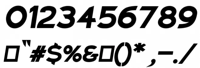 Charger Sport Ultrablack Extended Oblique Font OTHER CHARS