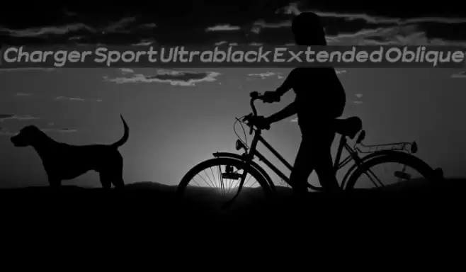 Charger Sport Ultrablack Extended Oblique Font examples