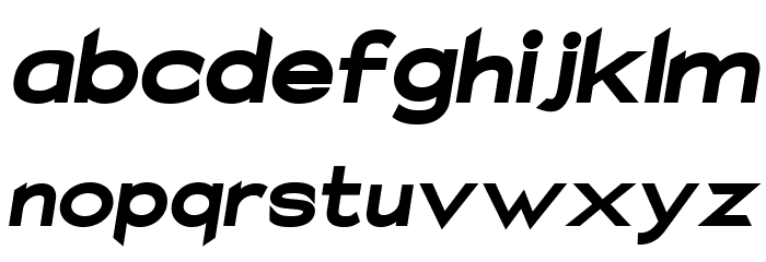 Charger Sport Ultrablack Extended Oblique Font LOWERCASE