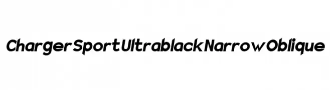Charger Sport Ultrablack Narrow Oblique  font caratteri gratis