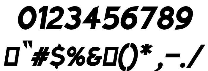 Charger Sport Ultrablack Narrow Oblique Font OTHER CHARS