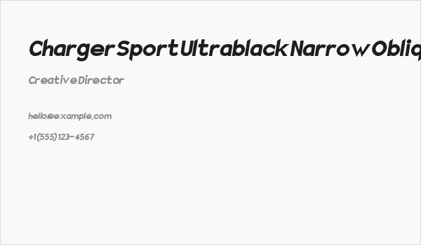 Charger Sport Ultrablack Narrow Oblique Business Card